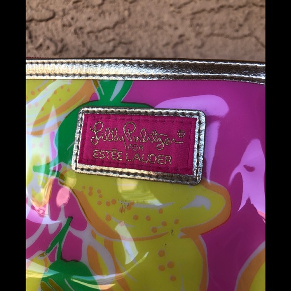 Lily Pulitzer for Estée Lauder Lemon Make-Up Cosmetic Bag - Picture 3 of 3